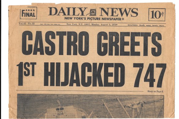 How the Daily News covered the hijacking story. 