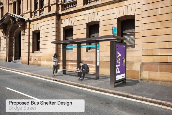 The proposed bus shelters are similar to what is already on Sydney’s streets. The council decided not to buy them from incumbent advertising provider JCDecaux.