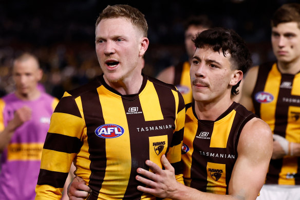 James Sicily reacts to Port coach Ken Hinkley.