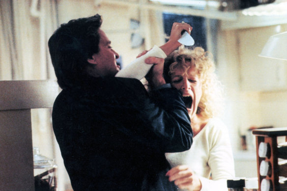 “I could be this guy”: Douglas with Glenn Close in Fatal Attraction.