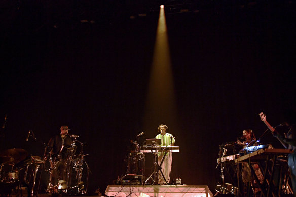 Sampha’s multitasking quartet provides harmonies of exhilarating strangeness.