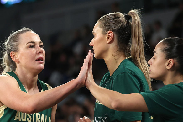 Opals capatin Tess Madgen (left) has since 2022 been a constant driver of a new culture within the squad.