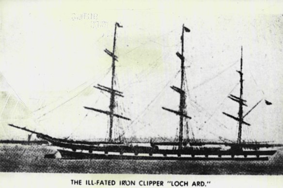 The Loch Ard, which now lies in the waters off the Great Ocean Road.