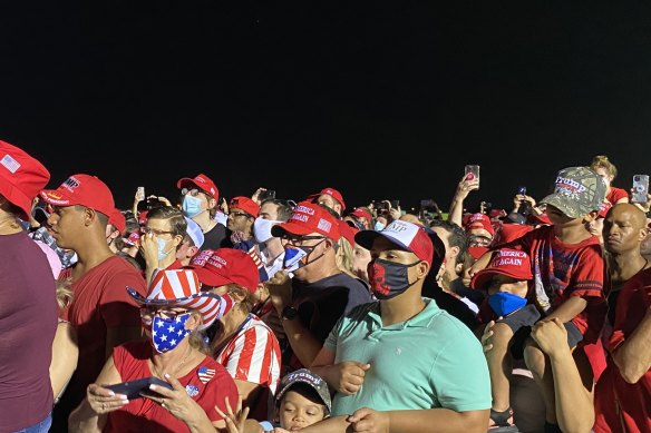 Trump supporters at a rally in Miami.
