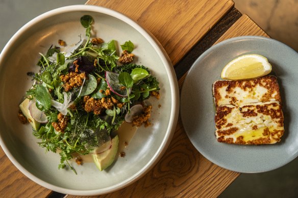 Good Chemistry’s Clean Green bowl with a side of halloumi.