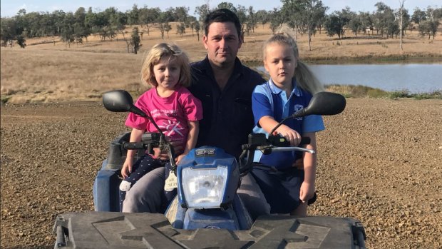 Matt Van Den Brink, with his two children, is one of many farmers who have felt the brunt of the Baiada Poultry announcement.