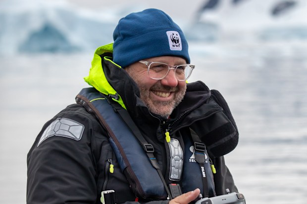 Chris Johnson during a WWF Antarctic Program expedition in January 2018.