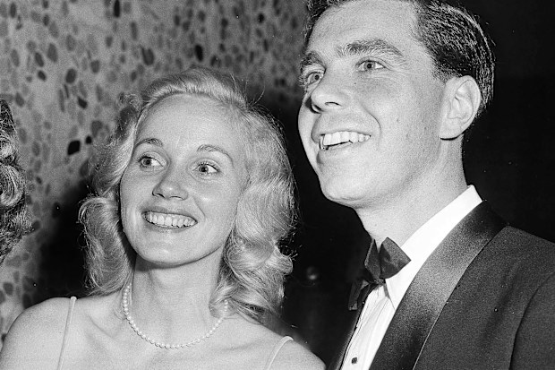 Eva Marie Saint, left, and husband Jeffrey Hayden in 1957.