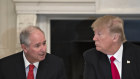 Donald Trump and Blackstone founder Stephen Schwarzman at the White House in 2017. 