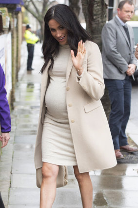 Meghan Markle steps out in 49 H M maternity dress