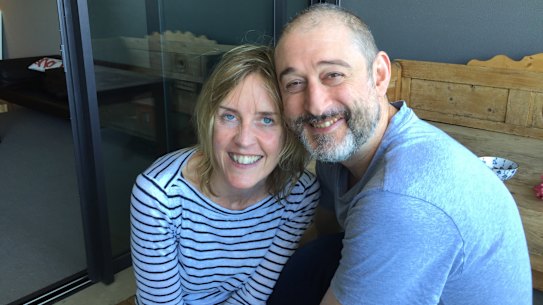 Caro Llewellyn and her partner, Maurizio Esposito.