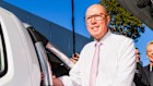 Peter Dutton fills up at a Carlingford petrol station before spruiking his fuel excise plan.