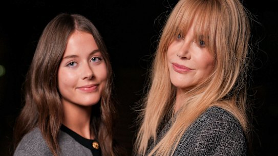 Nicole Kidman and daughter Faith Margaret Kidman-Urban at the Chanel show.