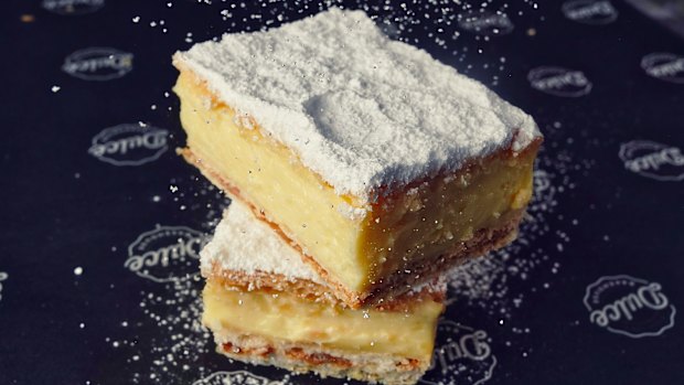The perfect vanilla slice is found at Dulce Bakehouse, where the bottom layer is spread with dulce de leche.