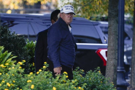 Donald Trump returns to the White House after golfing on Saturday.