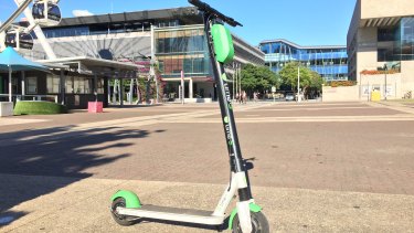 Emergency services said the man fell from the Lime scooter on the South Bank forecourt near the Wheel of Brisbane.