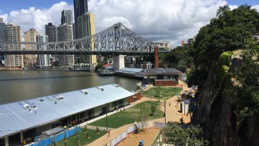 The shared pathway behind the Wharves is hazardous to cyclists and pedestrians, Space for Cycling Brisbane says.