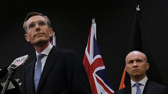 NSW Premier Dominic Perrottet and NSW Treasurer Matt Kean, who was appointed deputy leader on Tuesday.