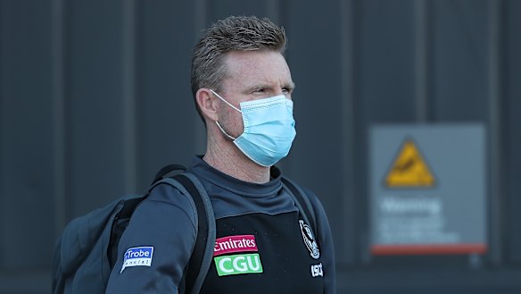 Nathan Buckley, head coach of Magpies  arrives in Perth on July 11.