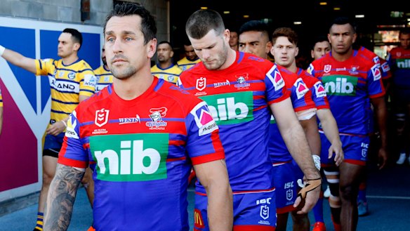 Over the top: Mitchell Pearce was fined $125,000. 