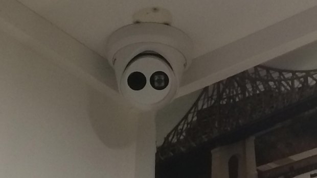 A CCTV camera in a Brisbane CityCat crew meal room.