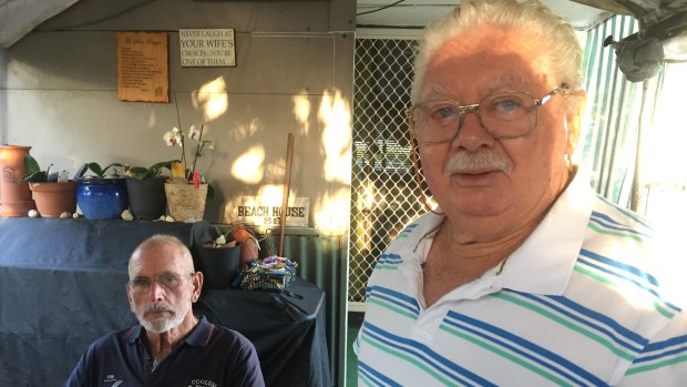 Friendship and affordability keep Bob Davidson and mate Ken Cameron living in a beachside caravan park at Coolum.
"We couldn't go pay rent anywhere else."
