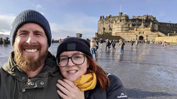 Australians Ben Goodwin and Amy Webster had their tickets on a Qatar flight cancelled because of the passenger cap reduction.