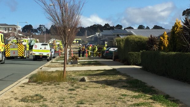 The roof of a Crace home is believed to have collapsed after a fire.