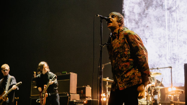 Solo man: Liam Gallagher at the Aware Super Theatre on July 23.