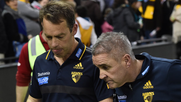 Alastair Clarkson and Chris Fagan, when the pair worked together at Hawthorn.