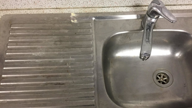 An uncleaned sink at a Melbourne school.