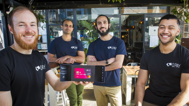 The QPay team: Andrew Clapham, Moe Satti,  Zaki Bouguettaya and Ahmed Elshearif.