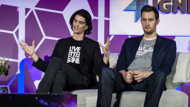 WeWork co-founders Adam Neumann and Miguel McKelvey.