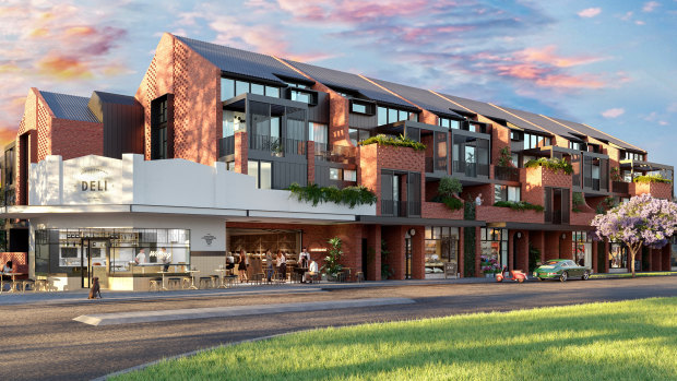 An artist's impression for Willing Group's deli apartment development on Clifton Street, with the corner of Central Avenue, in Mount Lawley; complete with coffee shop and wine bar.