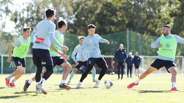 Alex Baumjohann will return to the starting line-up for Sydney FC against Newcastle on Tuesday.