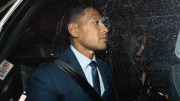 On the outer: Wallabies star Israel Folau admitted his actions had caused problems for Rugby Australia. 