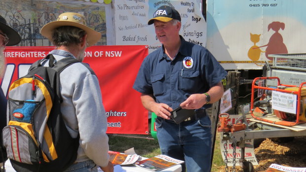 VFFA president Mick Holton at the Henty Field Day in the Riverina.