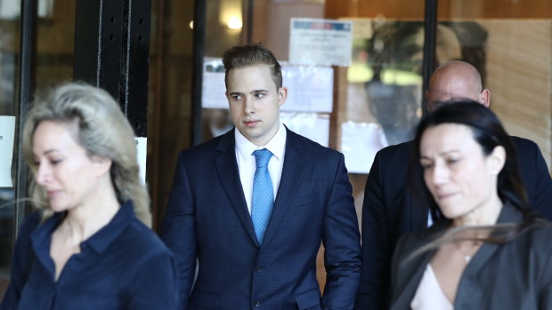 Kyle Daniels leaves Downing Centre court on Tuesday. 