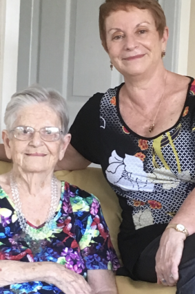 Former NSW deputy police commissioner Rosemary Milkins, right, gave evidence about caring for her mother Dorothy Urch, left, who lived at home for 17 years after a diagnosis of dementia. 