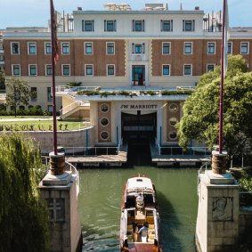 Arriving at the JW Marriott Venice Resort & Spa.