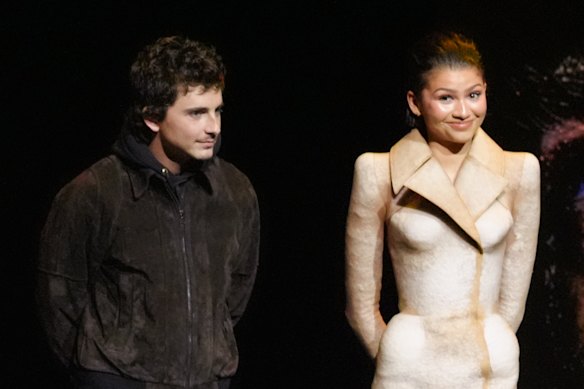 Zendaya and Timothée Chalamet reunited to showcase the highly anticipated Dune: Part Three.