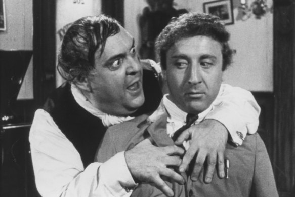 Zero Mostel and Gene Wilder in the original movie version of The Producers. 