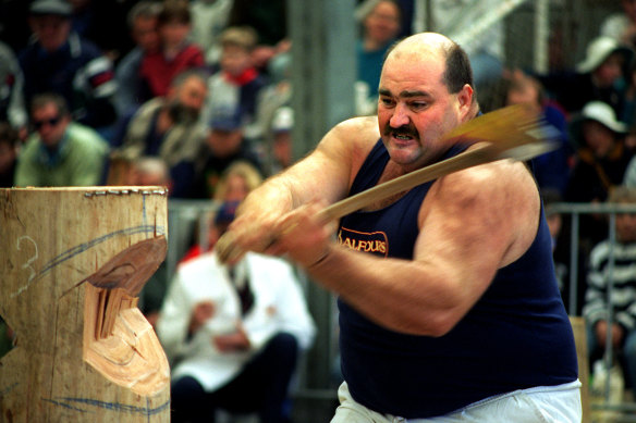 Axeman David Foster, honoured at Latrobe.