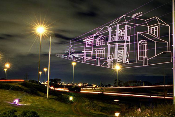 House in the Sky public art by architects Brearley Middleton