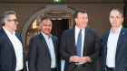 Business Council round table discussion members, left to right. Lendlease chief executive Tony Lombardo, Stockland chief executive Tarun Gupta, BCA chief executive Bran Black and CBA Matt Comyn.