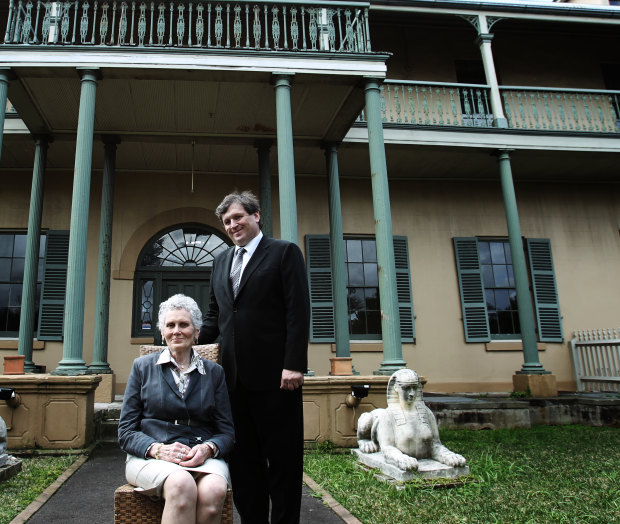 Peter Moran and his mother Greta at Juniper Hall on the day they bought the historic Paddington property in 2012.