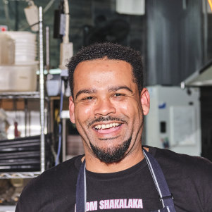 Peasants Paradice’s Zimbabwean-born chef and owner, Dwight Alexander.
