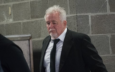 Developer John Woodman leaving an IBAC hearing in November.