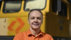 Aurizon boss Andrew Harding has an ambitious plan to try and convince importers to put goods on trains instead of ships.