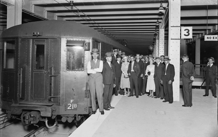 First electric underground train store